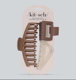 509 Broadway Recycled Assorted 3 Piece Claw Clip Set