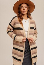 509 Broadway Multi Stripe Color Cardigan