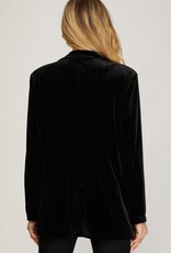 509 Broadway Velvet Holiday Blazer