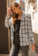 509 Broadway Pocketed Tweed Blazer