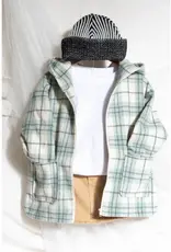 509 Broadway Girls Plaid Full Zip Hooded Coat