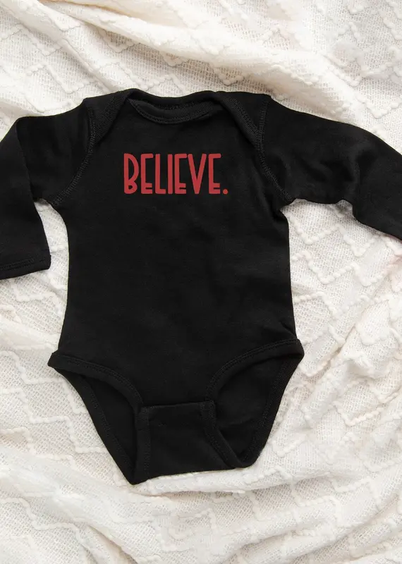 509 Broadway Believe Baby Onesie