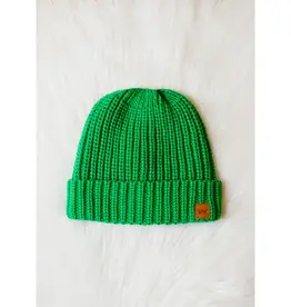 509 Broadway Bright Green Knit Beanie