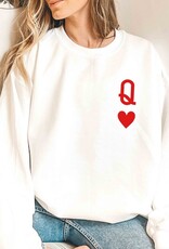 509 Broadway Queen of Hearts Graphic Sweatshirt