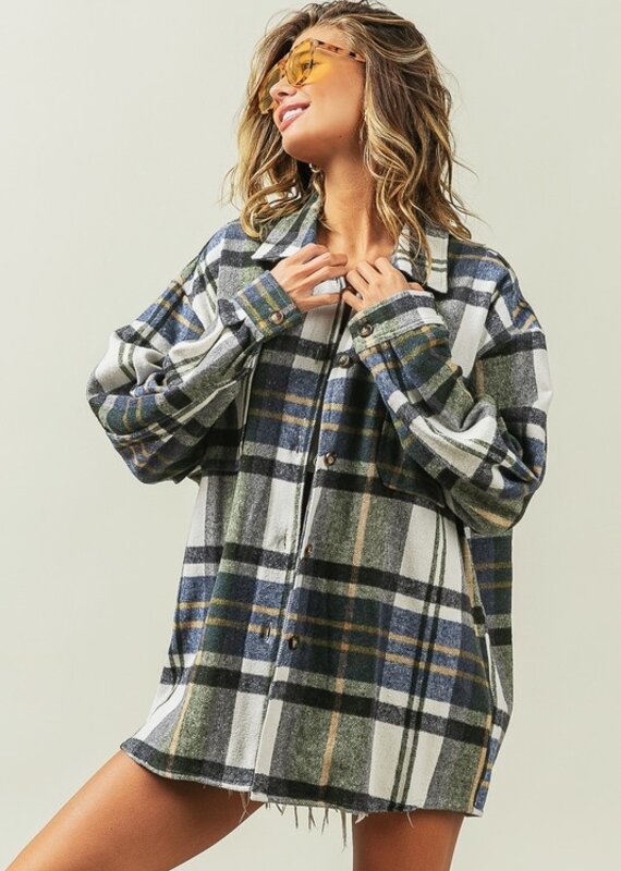 509 Broadway Soft Plaid Shacket