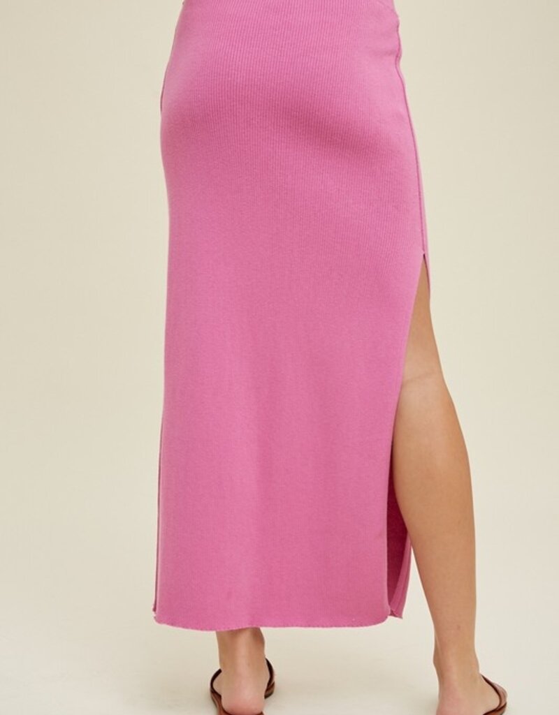 509 Broadway Ribbed Sweater Maxi Skirt