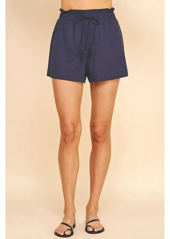 509 Broadway High Waist Woven Shorts