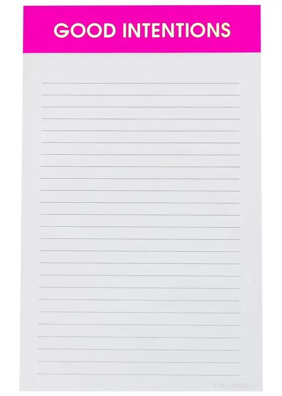 Chez Gagne Good Intentions Notepad-Fuschia