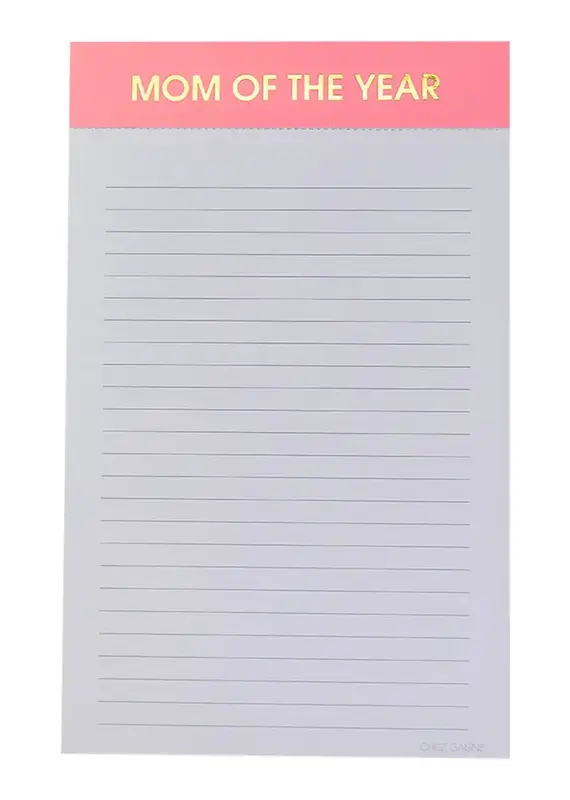 Chez Gagne Mom Of The Year Notepad-Pink
