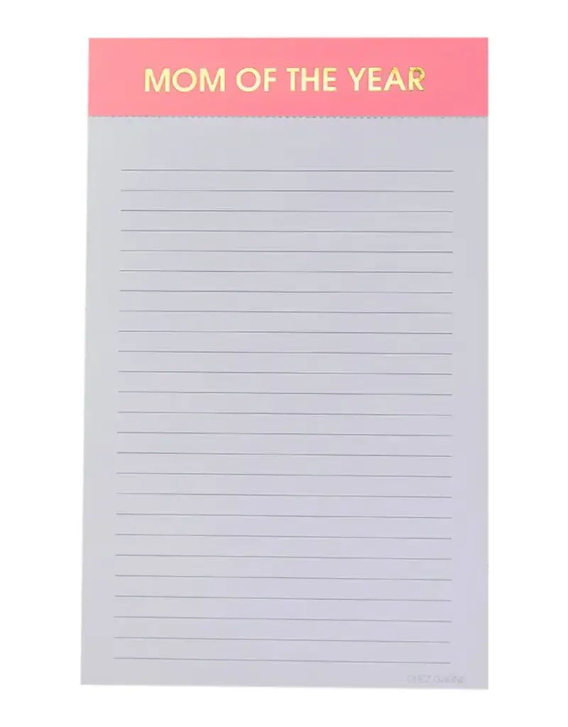Chez Gagne Mom Of The Year Notepad-Pink