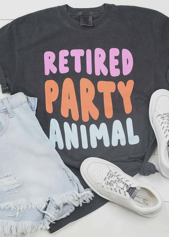 509 Broadway Retired Party Animal Graphic Tee