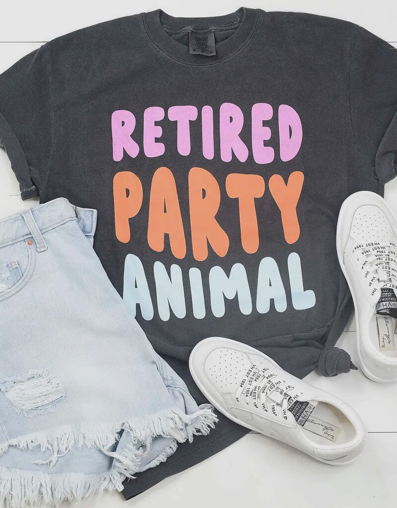509 Broadway Retired Party Animal Graphic Tee