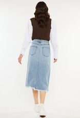 509 Broadway High Rise Denim Midi Skirt