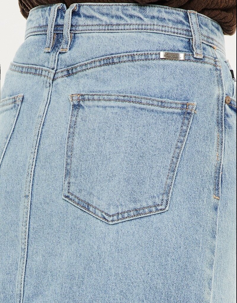 509 Broadway High Rise Denim Midi Skirt