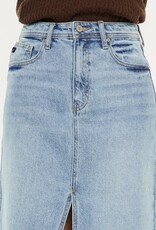 509 Broadway High Rise Denim Midi Skirt