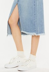 509 Broadway High Rise Denim Midi Skirt