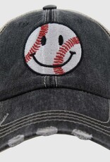 509 Broadway Baseball Happy Face Trucker Hat