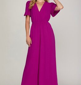 509 Broadway Wide Leg Woven Jumpsuit
