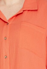 509 Broadway Plus Short Sleeve Woven Button Top