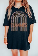 509 Broadway Summer Rainbow Oversized Graphic Tee