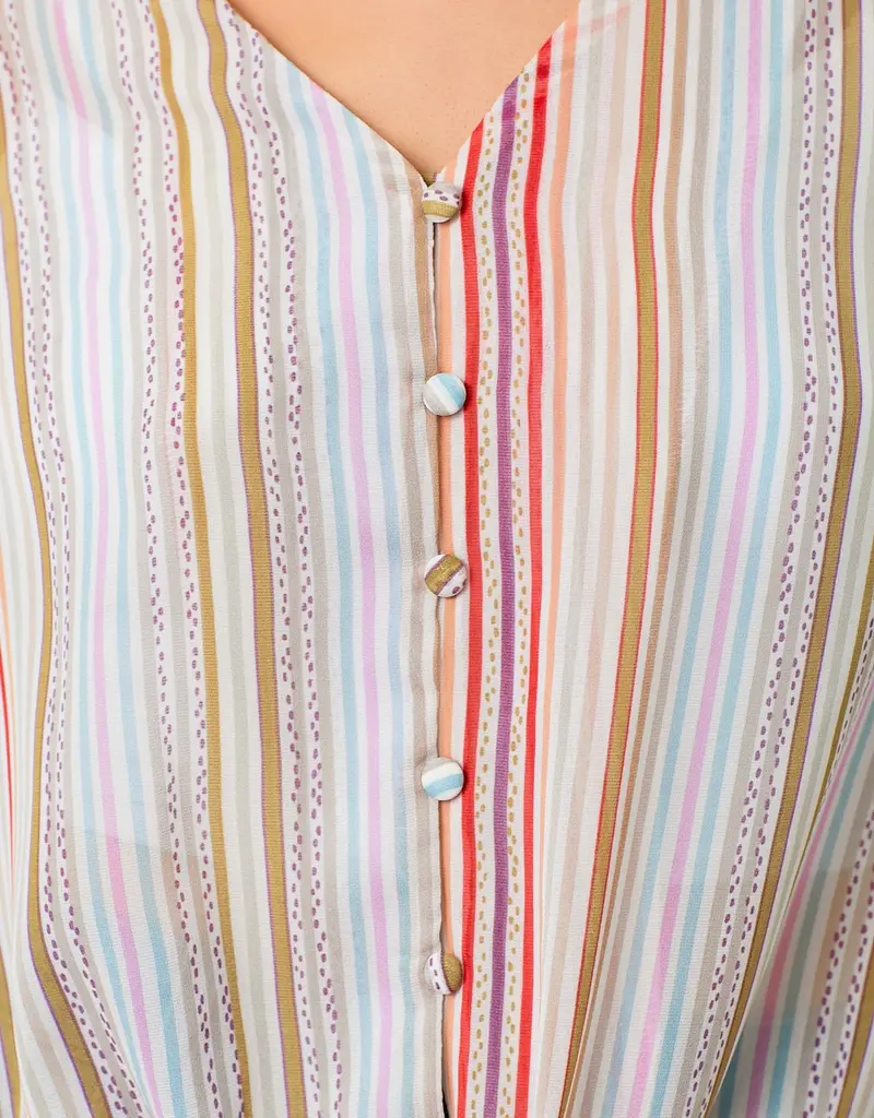 509 Broadway Tie Front Bell Sleeve Blouse