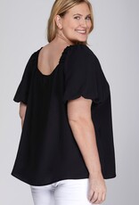 509 Broadway Plus Square Neck Woven Top