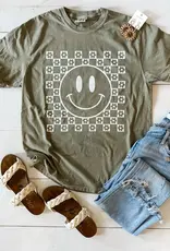 509 Broadway Checkered Flower Graphic