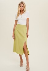 509 Broadway Button Up Knit Top Raw Edge