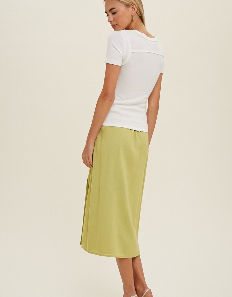 509 Broadway Button Up Knit Top Raw Edge