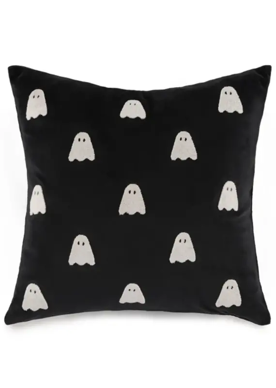 509 Broadway Ghosts Pillow-Black