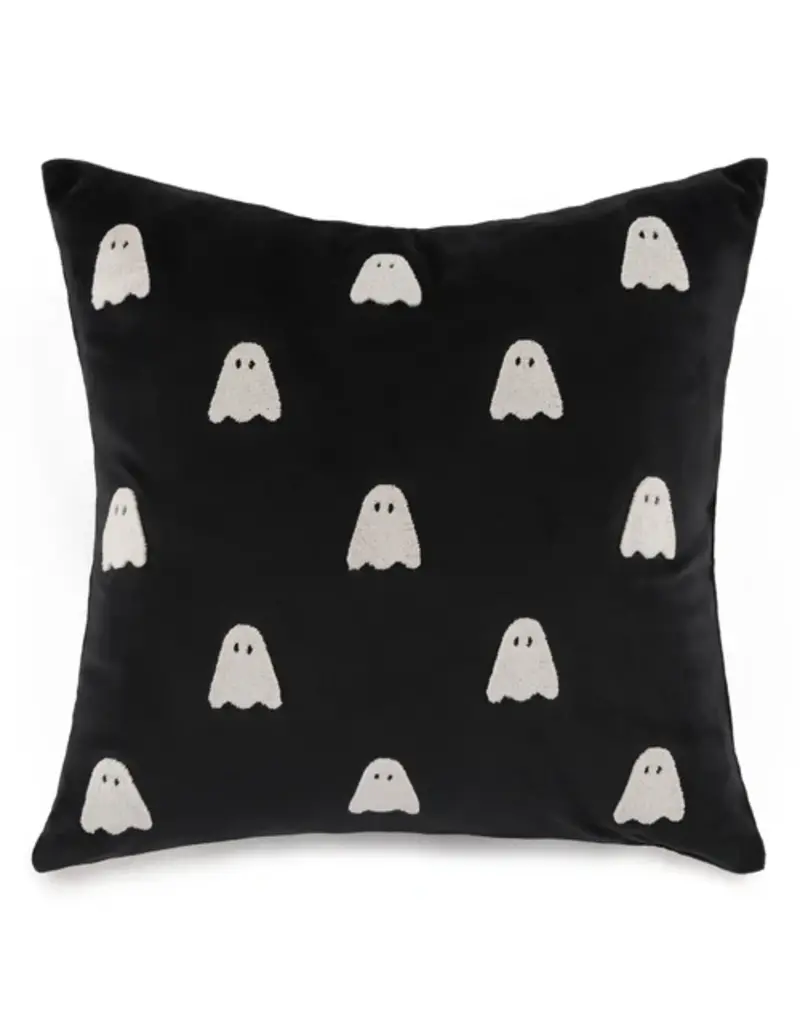 509 Broadway Ghosts Pillow-Black