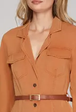 509 Broadway LS Button Down Pocket Dress