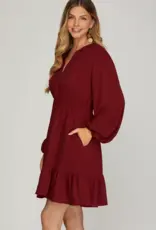509 Broadway Elastic Waist Pocket Dress