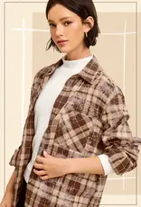 509 Broadway Acid Wash Button Down Plaid