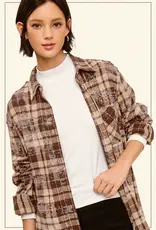 509 Broadway Acid Wash Button Down Plaid