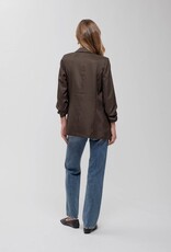 509 Broadway Plaid Ruched Sleeve Blazer