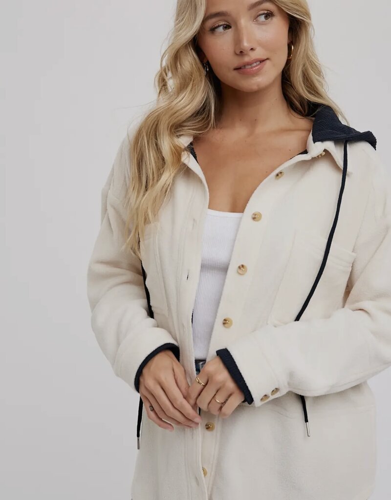 509 Broadway Fleece Hoodie Shacket