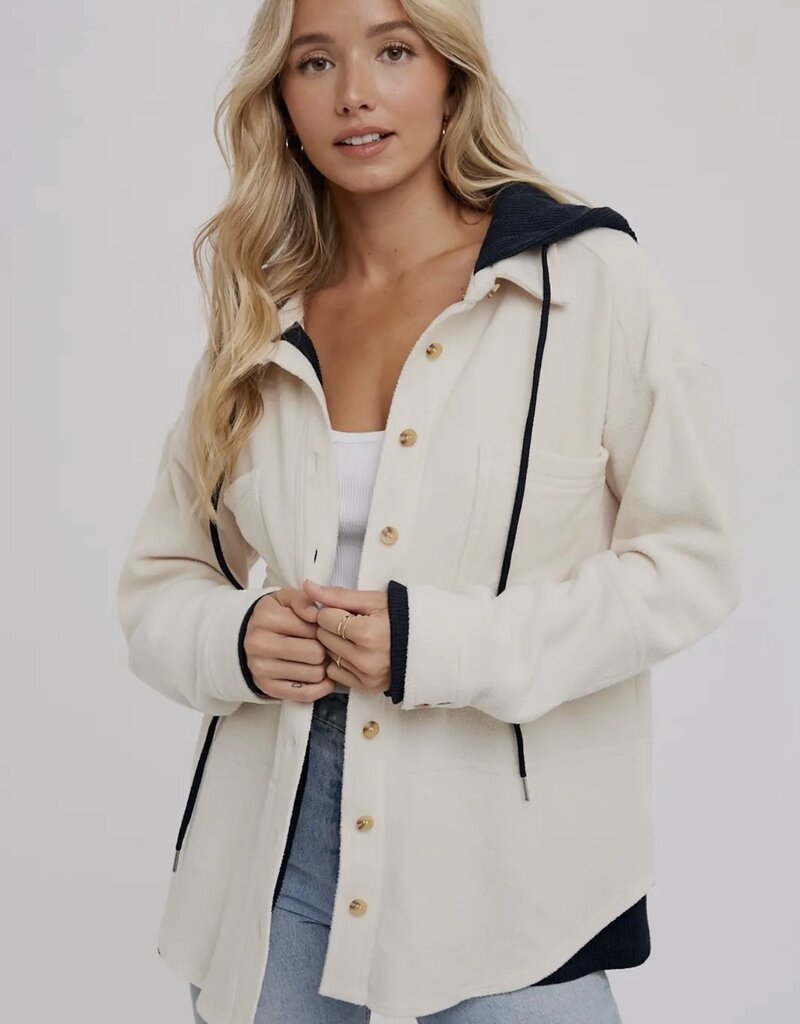 509 Broadway Fleece Hoodie Shacket