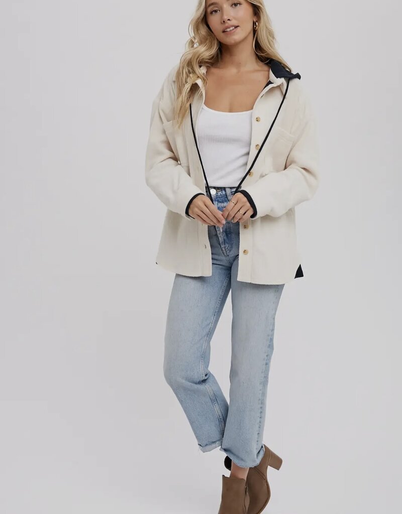 509 Broadway Fleece Hoodie Shacket