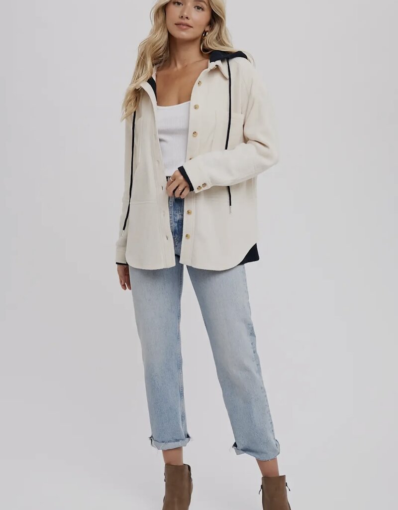 509 Broadway Fleece Hoodie Shacket