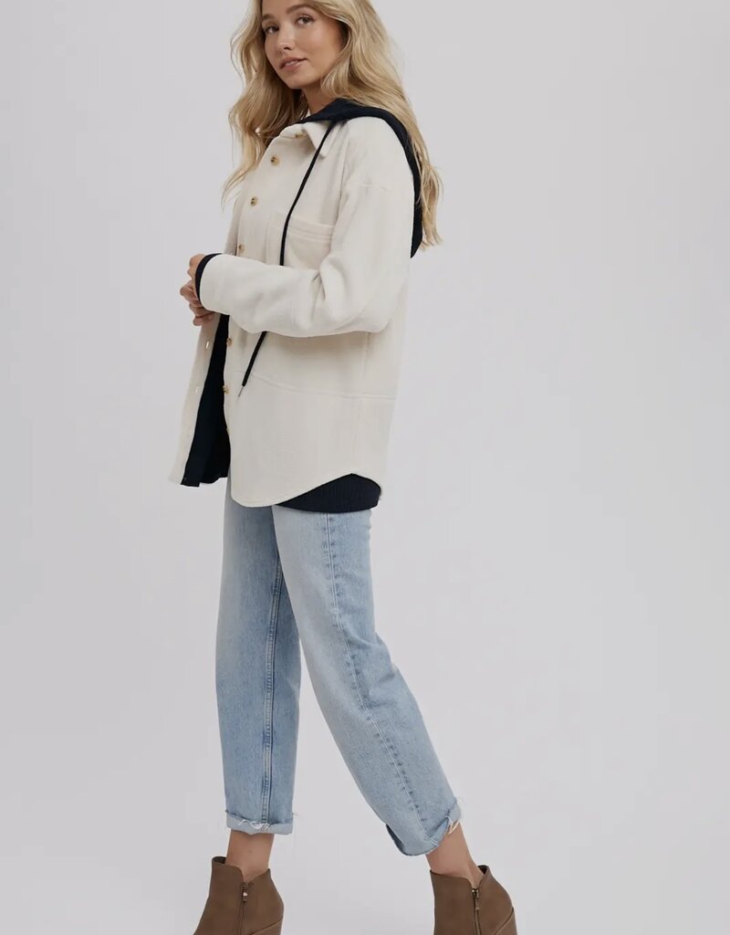 509 Broadway Fleece Hoodie Shacket