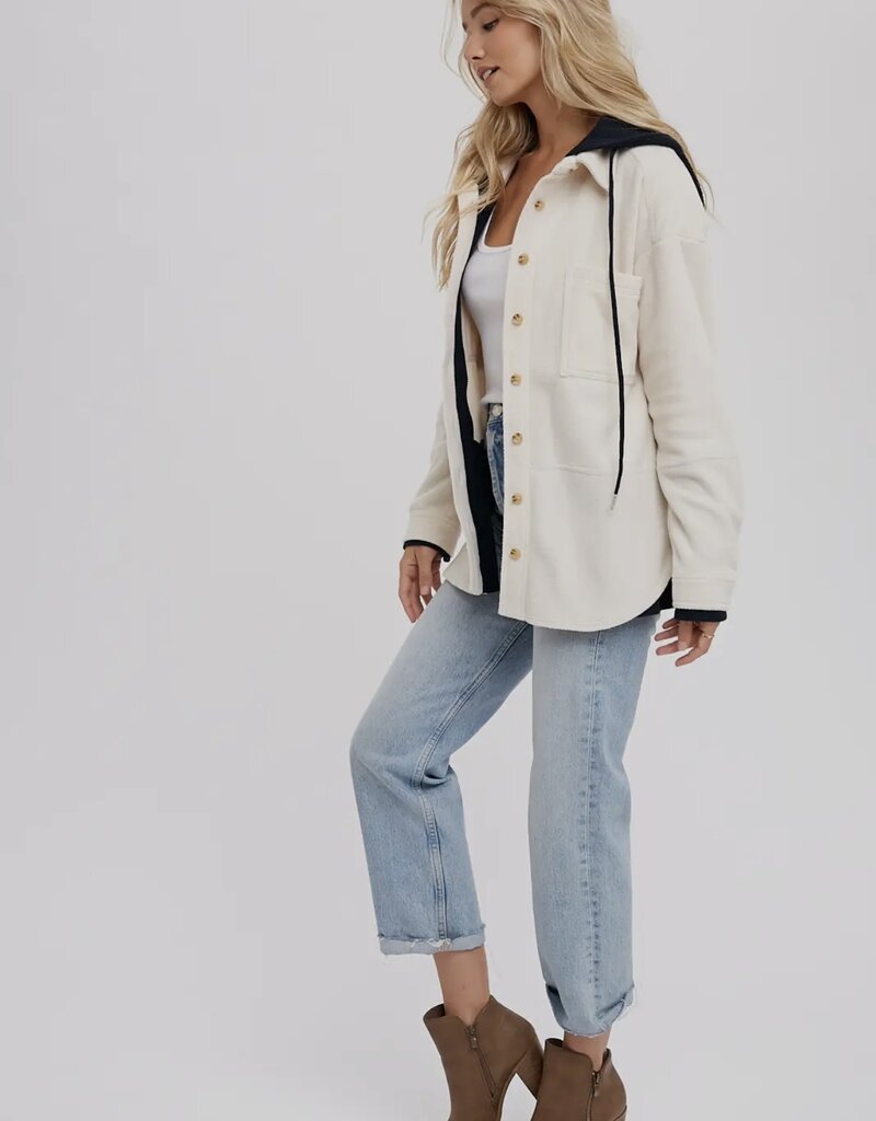 509 Broadway Fleece Hoodie Shacket