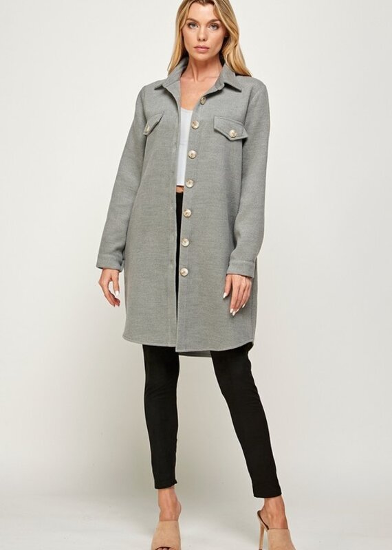 509 Broadway Oversized Button Down Jacket