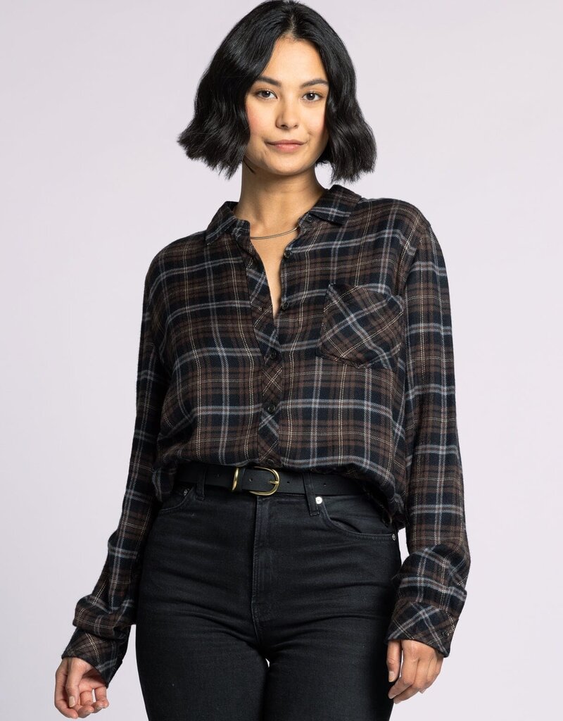 509 Broadway Orion Plaid Top