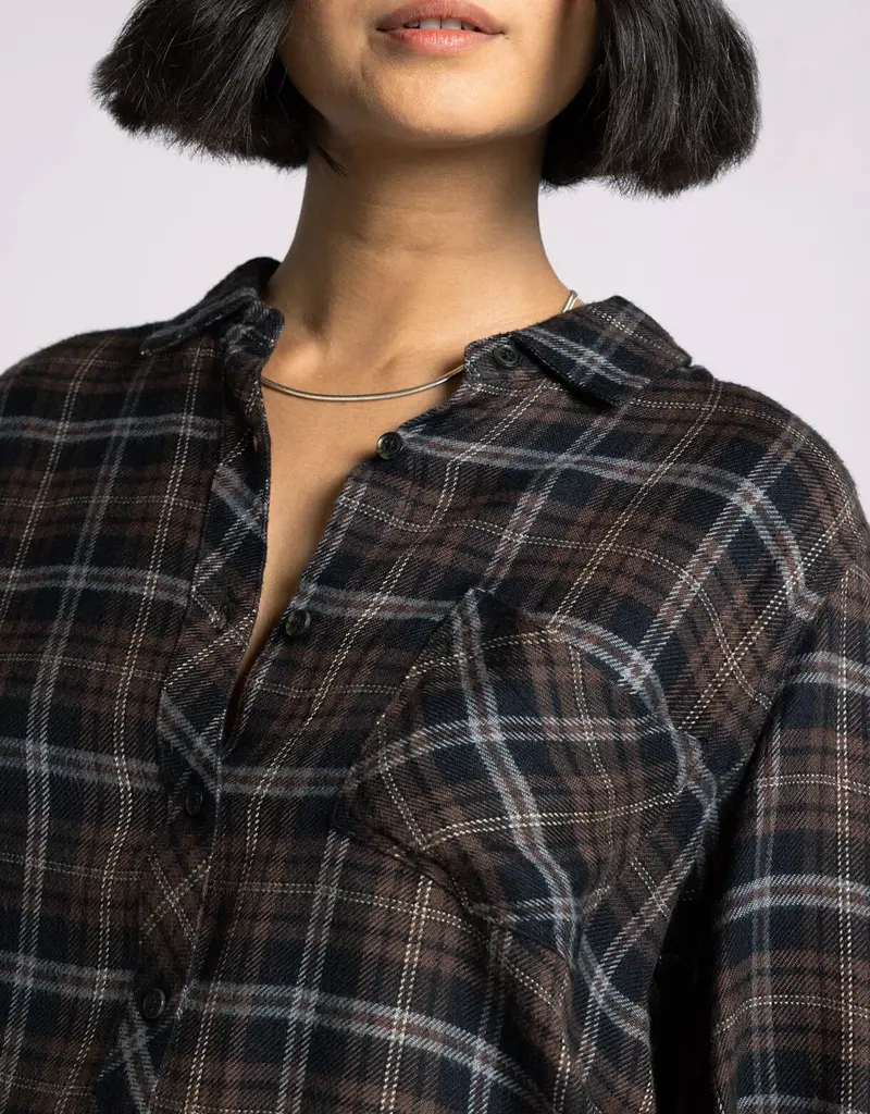 509 Broadway Orion Plaid Top