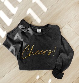 509 Broadway Cheers Foil L/S Graphic Tee