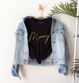 509 Broadway Merry Foil Graphic Tee