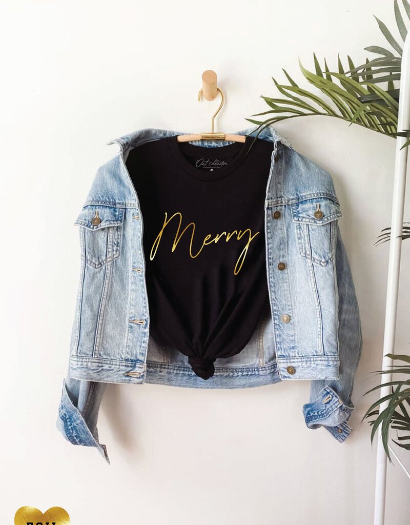 509 Broadway Merry Foil Graphic Tee