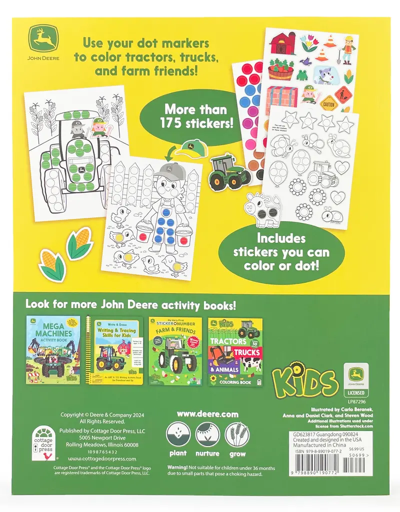 509 Broadway John Deere Kids Dot Marker Farm Activity Book