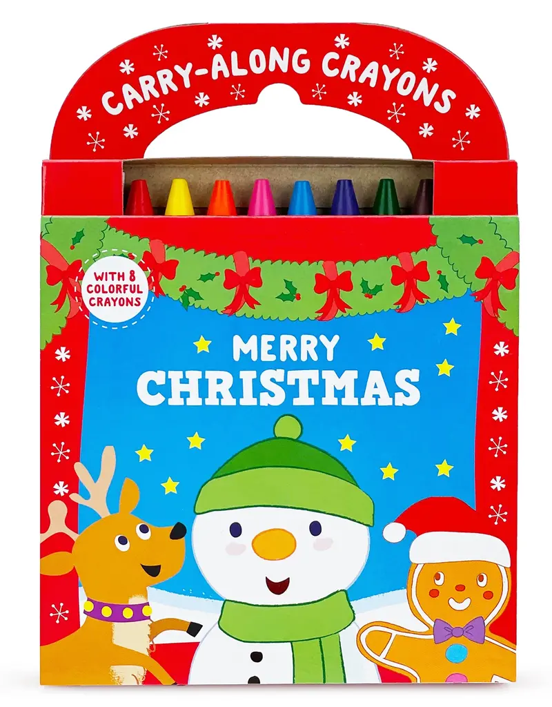 509 Broadway Merry Christmas Coloring Book with Crayons Set